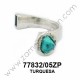 MEDIA PULSERA CON PIEDRA TURQUESA