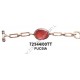 PULSERA COMPLETA ESLABONES Y RESINA FUCSIA
