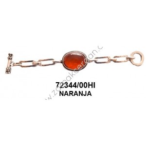PULSERA COMPLETA ESLABONES NARANJA