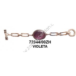 PULSERA COMPLETA ESLABONES VIOLETA