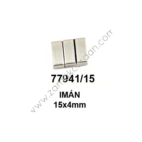 CIERRE IMÁN DOS RAYAS PASE 15x4MM
