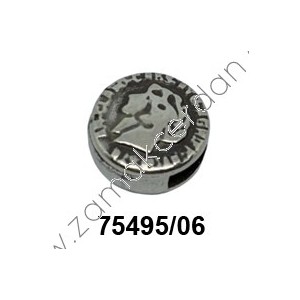 SLIDER BEAD ROUNDED COIN