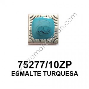 ENTREPIEZA CUADRADA ESMALTE TURQUESA
