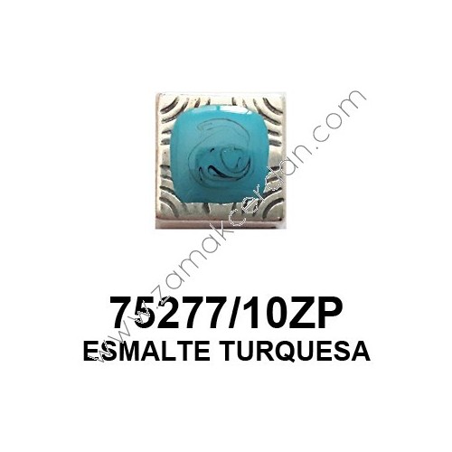 ENTREPIEZA CUADRADA ESMALTE TURQUESA