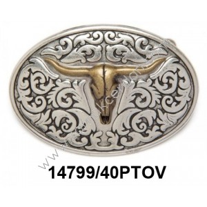 HEBILLA CHAPÓN CABALLERO CABEZA DE TORO PASE 40