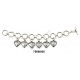 PULSERA COMPLETA CON CORAZONES GRANDES