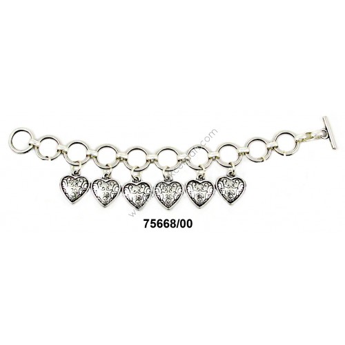 PULSERA COMPLETA CON CORAZONES GRANDES